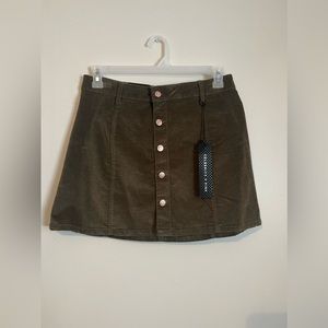Women’s Celebrity Pink Green Corduroy Skirt